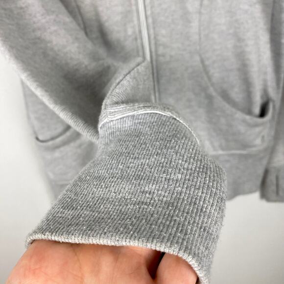 90 Degree by Reflex Gray Zip Up Jacket Athleisure Full Zip Hoodie Size Large - Picture 6 of 11